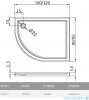 New Trendy Maxima Ultra brodzik asymetryczny posadzkowy prawy 100x80x6cm B-0335/P